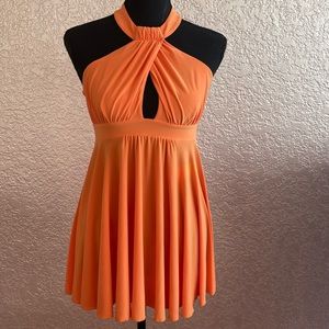 Marciano Orange halter dress in XS